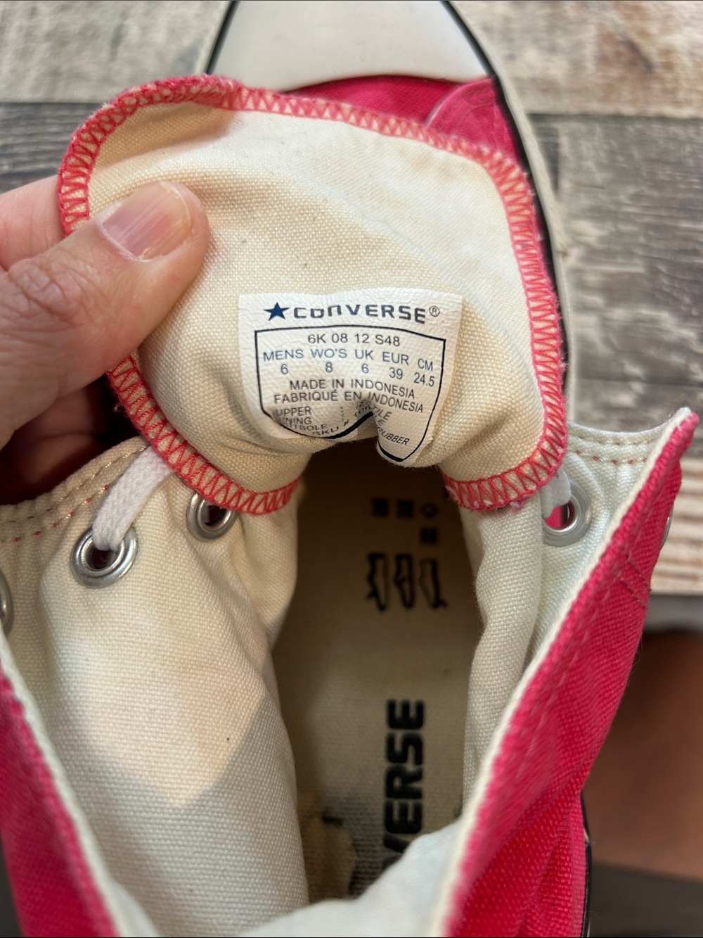 Converse Hot Pink High-Top Canvas Sneakers - Picture 2 of 4
